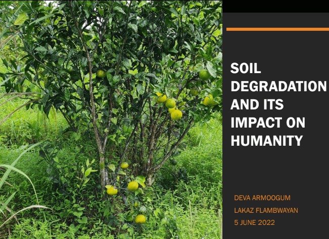 SOIL DEGRADATION AND ITS IMPACT ON HUMANITY by Deva Armoogum and Lakaz Flambwayan